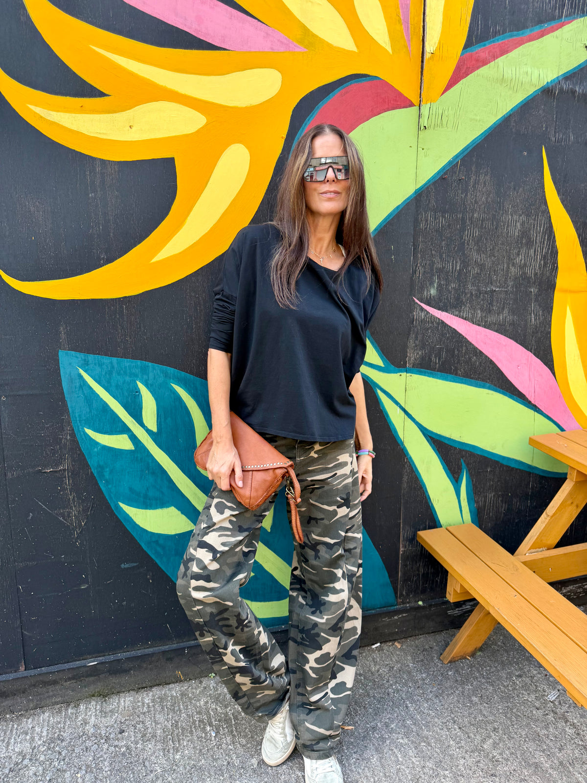 Slouchy LS Top - Black