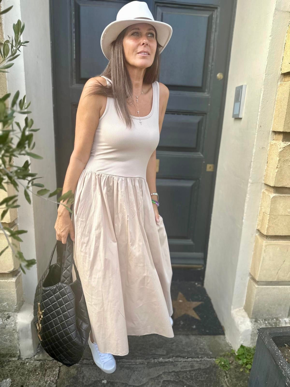 April Dress - Nude