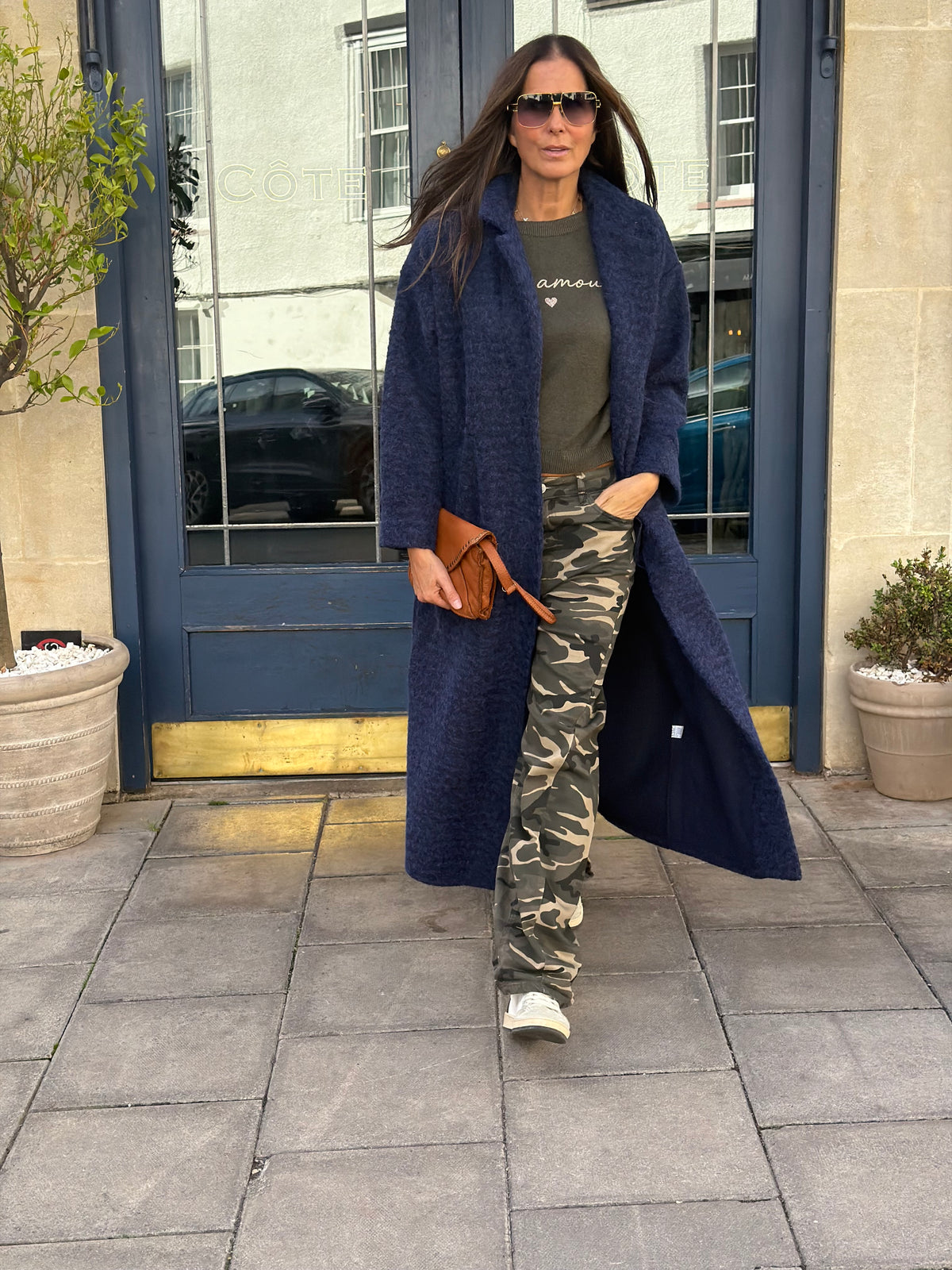 Mara Knitted Jacket - Navy