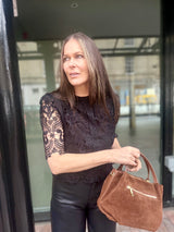 Raquel Crochet Blouse - Black