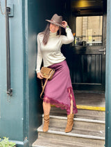 Edith Satin Lace Skirt