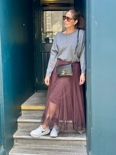 Georgie Sheer Midi Skirt