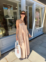 Lottie Beaded Maxi Dress - Nude