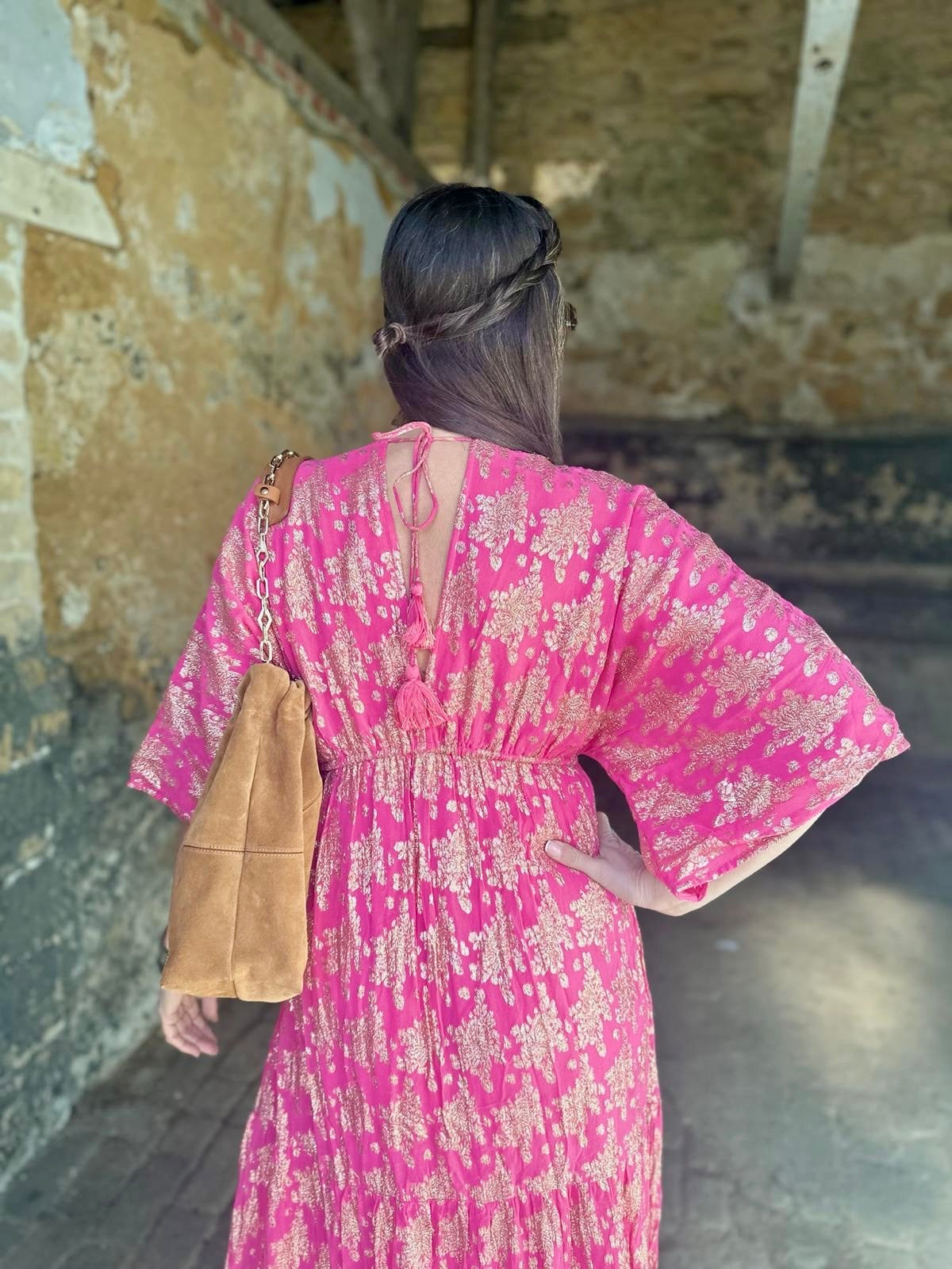 Vestido largo Winnie - Rosa fuerte