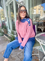 Alaia Knit with Buttons - Blue