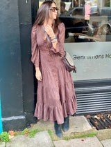 Amelie Maxi Dress - Chocolate
