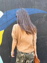 Slouchy LS Top - Camel