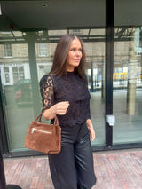 Raquel Crochet Blouse - Black