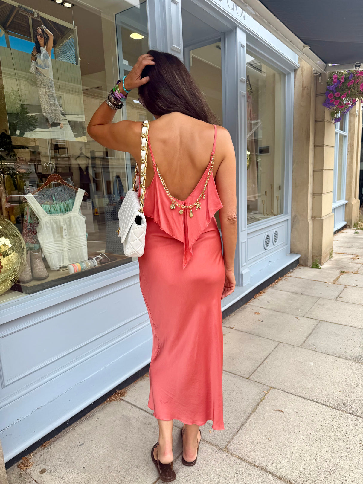 Charm Maxi Slip Dress - Rust