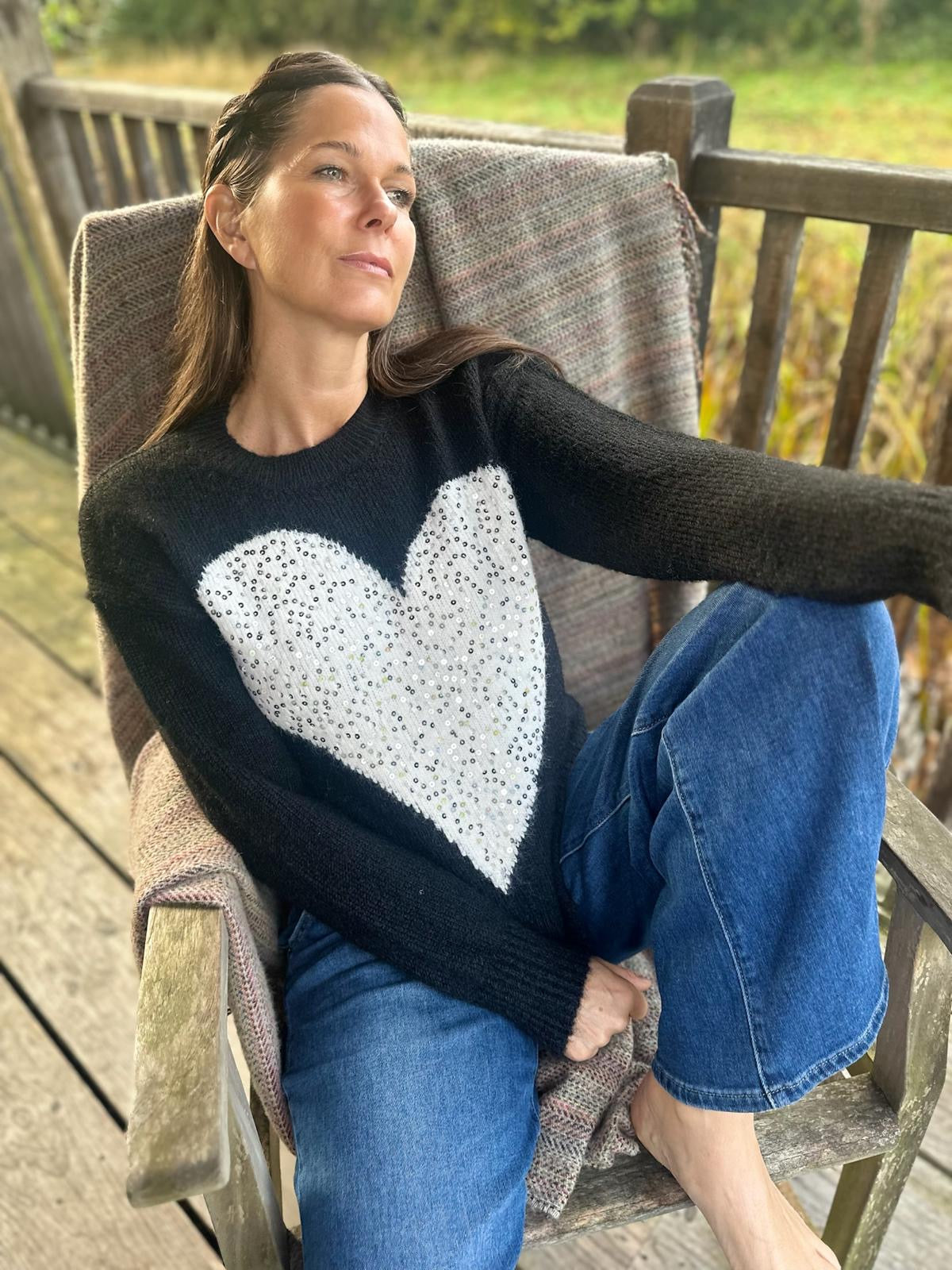 Smitten Knit Negro/Crudo