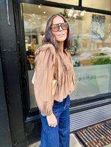 Rachel Floaty Blouse Caramel