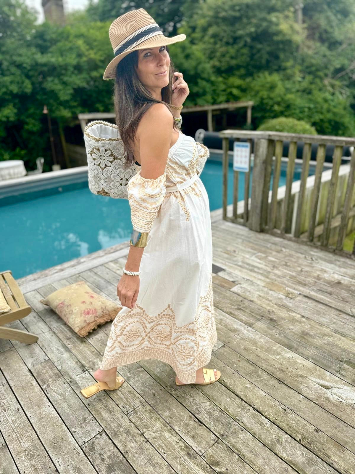 Vestido sin tirantes Royale