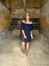 Off The Shoulder Dress- Black