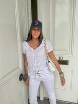 Florence Broiderie Anglaise Top - White