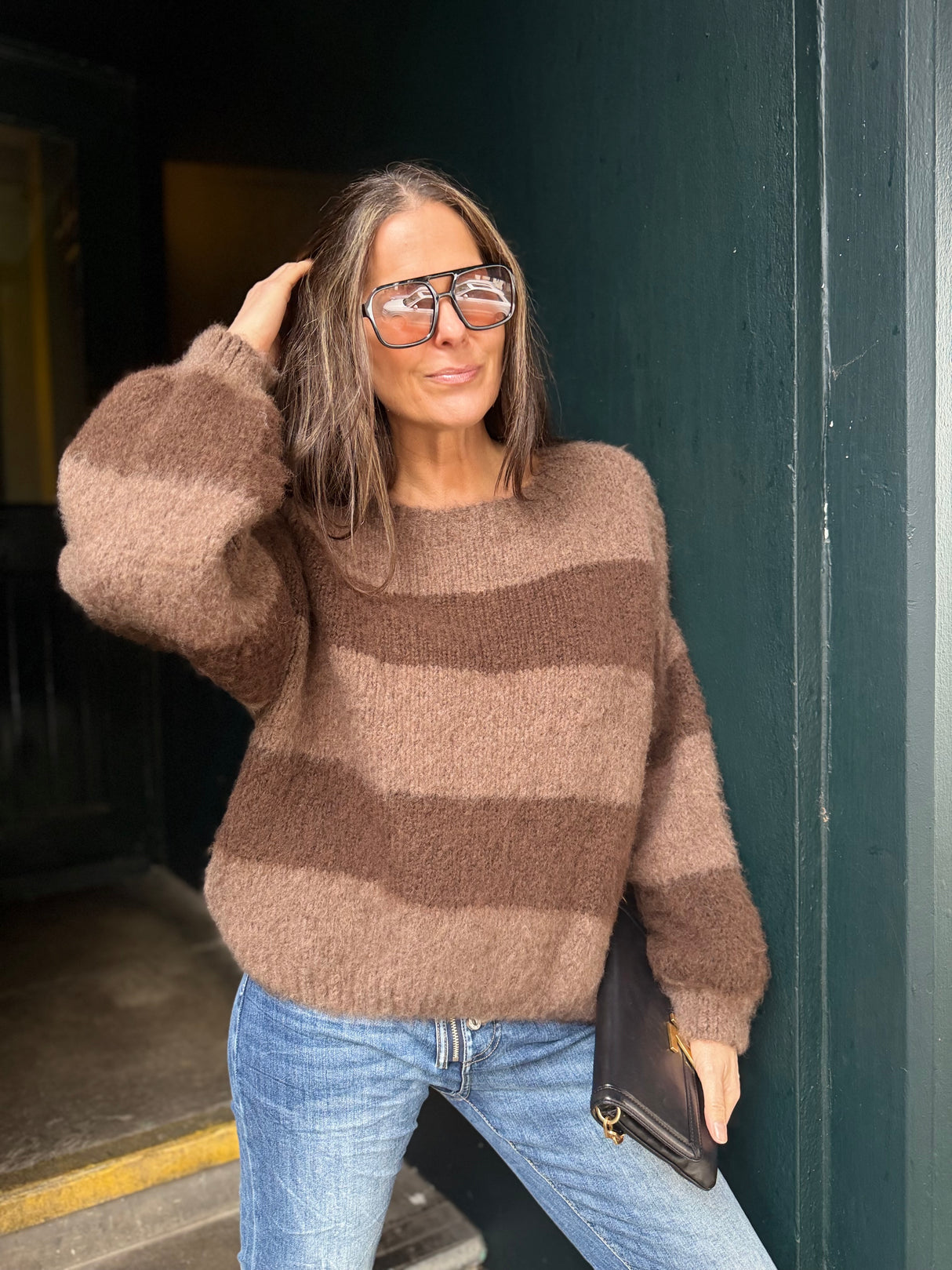 Freddie Stripe Knit - Choc