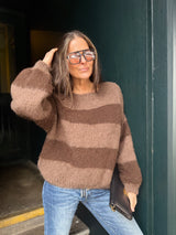 Freddie Stripe Knit - Choc