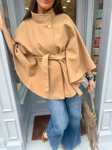 Spring Camel Tie Cape