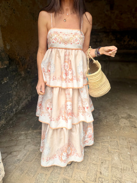 Henrietta Printed Maxi Dress - Neutral