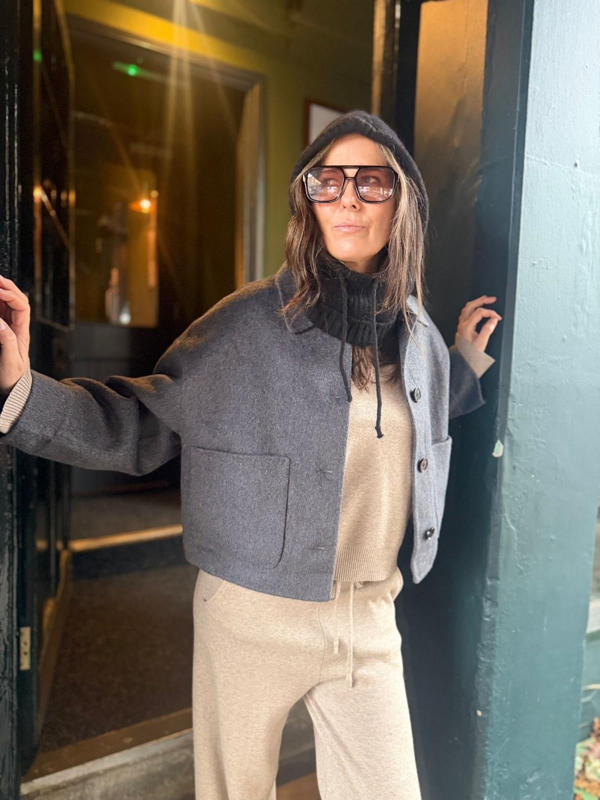 Liv Knitted Hood - Black