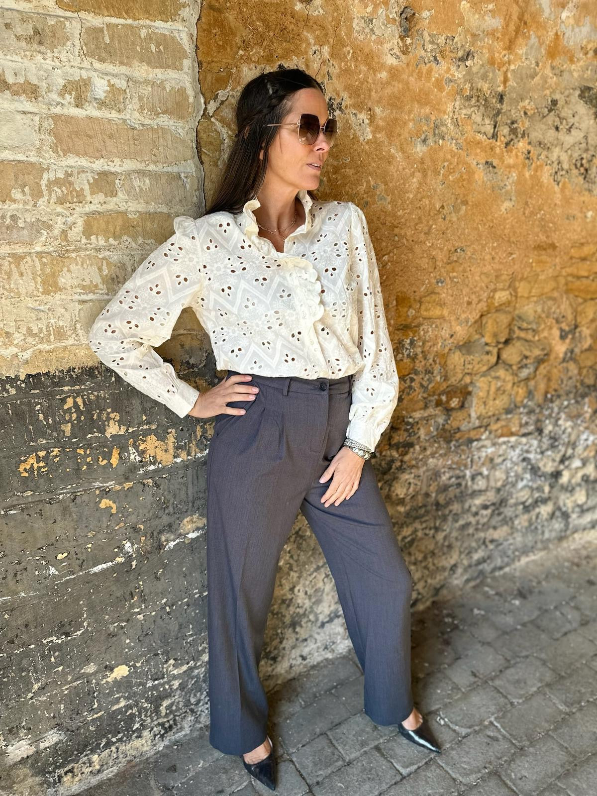Pantalón ancho Taylor - Gris