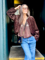 Marant Sequin Bomber - Chocolate