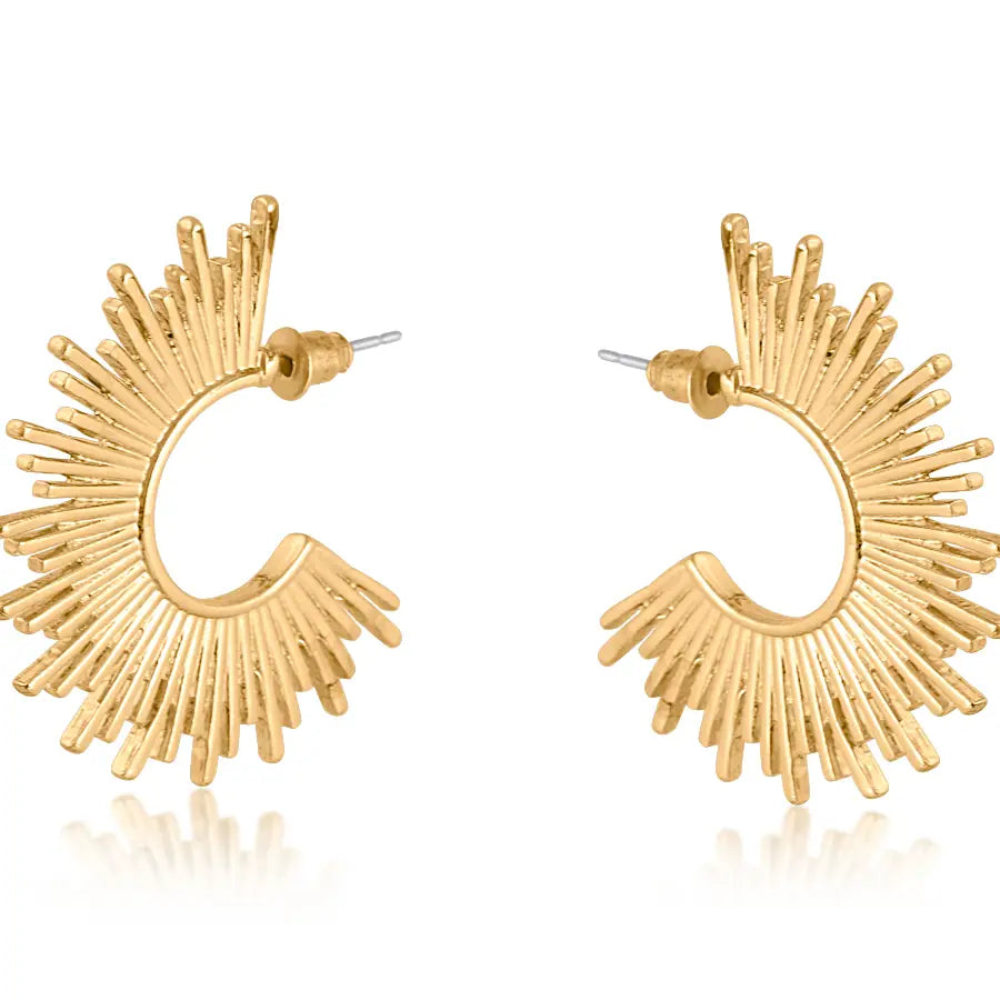 Sunburst Earrings - Gold