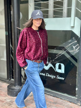 Marant Sequin Bomber - Cherry