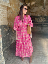 Vestido largo Winnie - Rosa fuerte