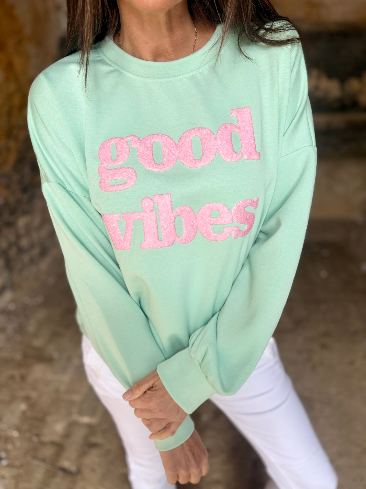 Good Vibes Sweatshirt - Mint