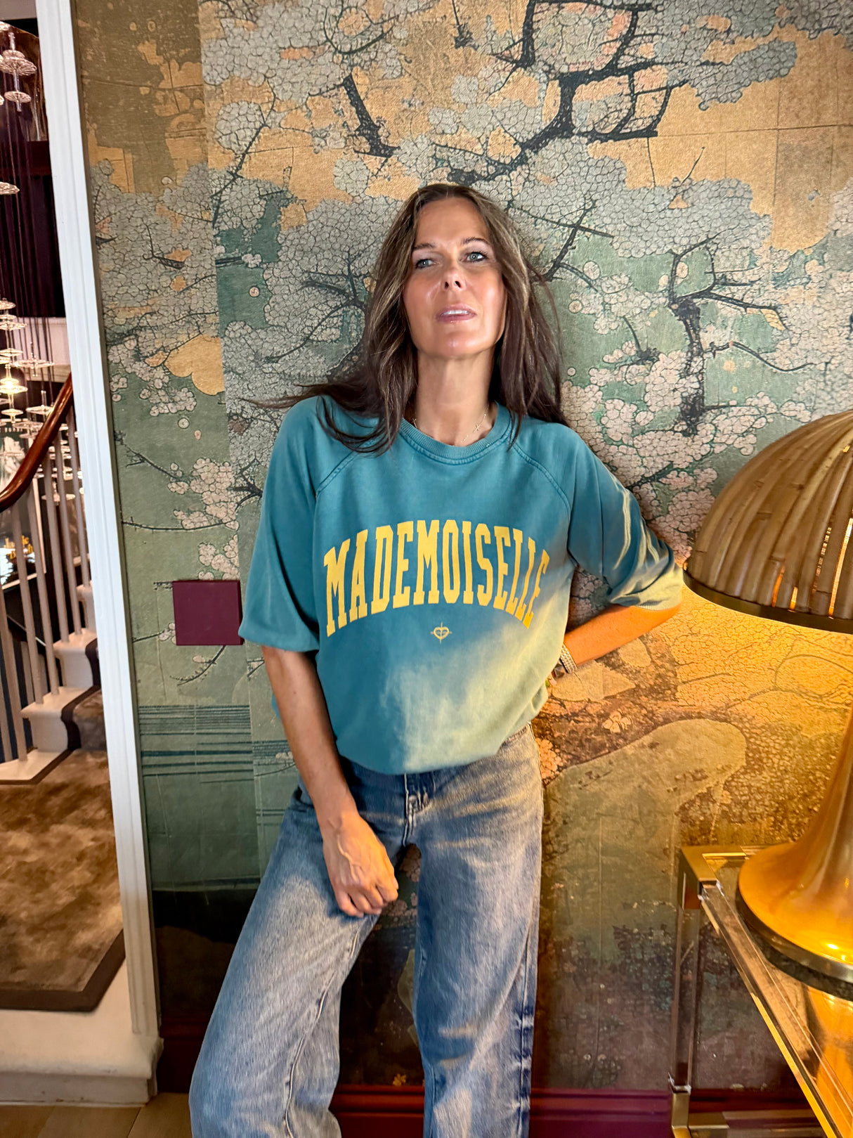 Mademoiselle Sweatshirt - Green/Yellow