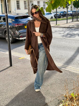 Saville Long Line Knit - Chocolate