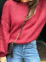 Arlo Wide Sleeve knit - Cherry