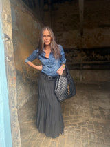 Tatiana Tiered Skirt - Black