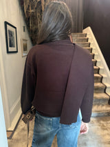 Willow Knit With Scarf - Chocolate