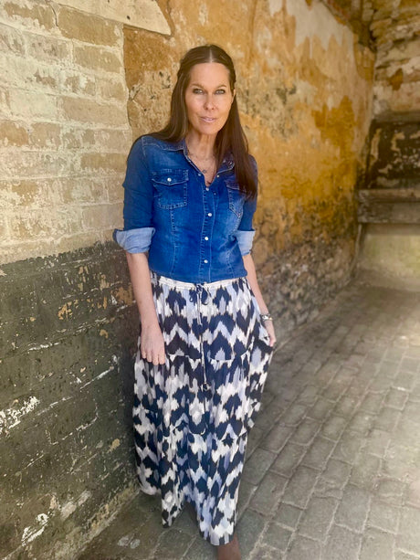 Falda larga estampada Tillie