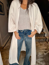 Saville Long Line Knit - Ecru