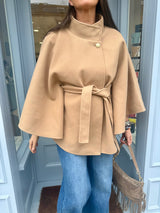 Spring Camel Tie Cape