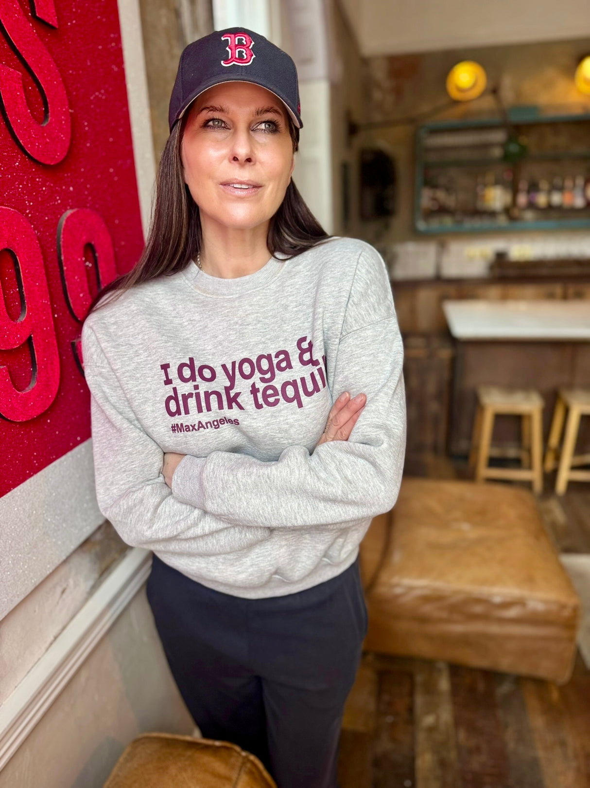 Sudadera Yoga &amp; Tequila - Gris