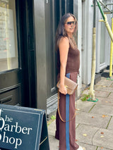 Bubblegum Crew Neck Vest - Chocolate