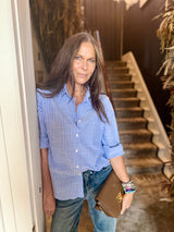Ellery Stripe Shirt - Blue