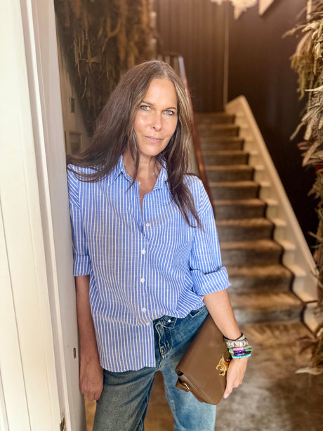 Ellery Stripe Shirt - Blue