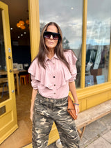 Westbourne Ruffle Shirt - Blush