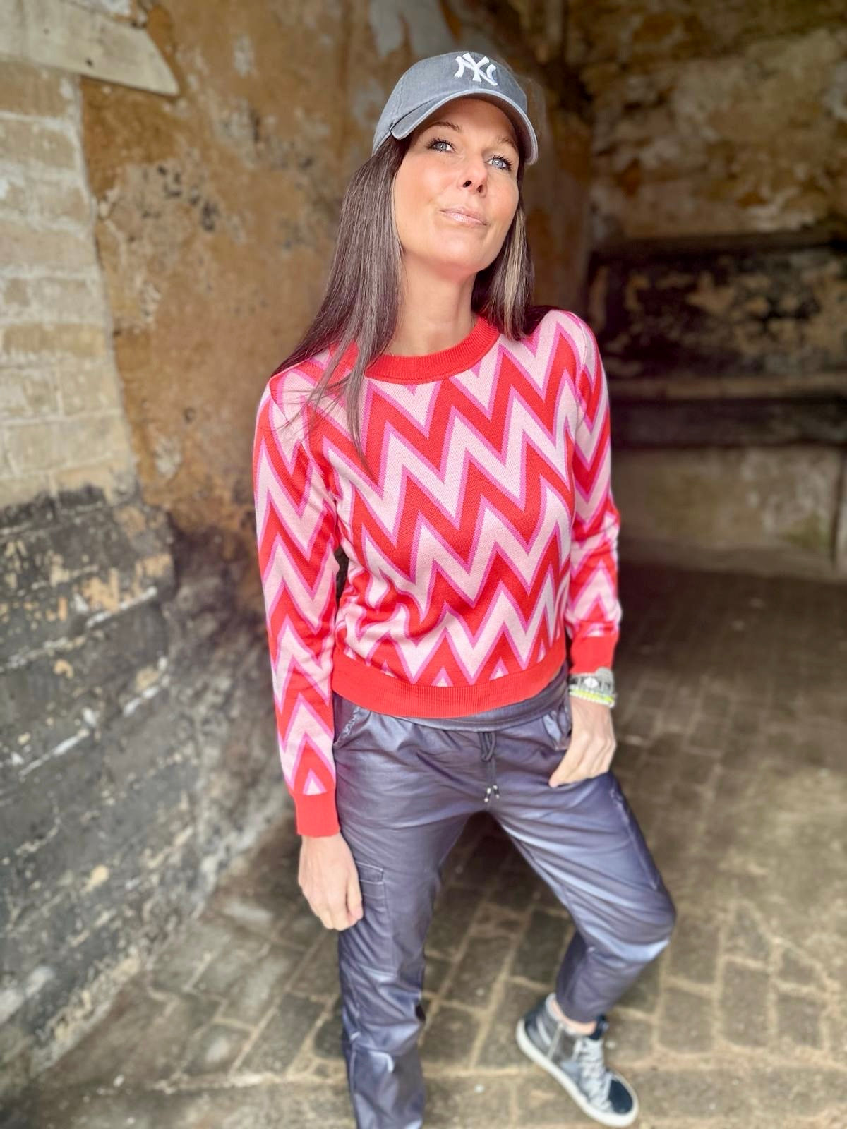 Ziggi Knit Laranja/Rosa