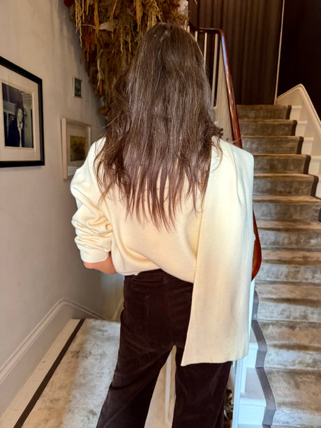 Willow Knit With Scarf - Cream