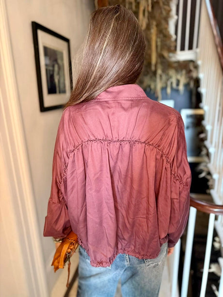 Ione Bomber Jacket - Burgundy *LIMITED*