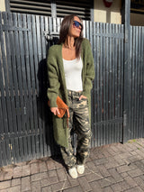 Diane Long Cardigan - Khaki