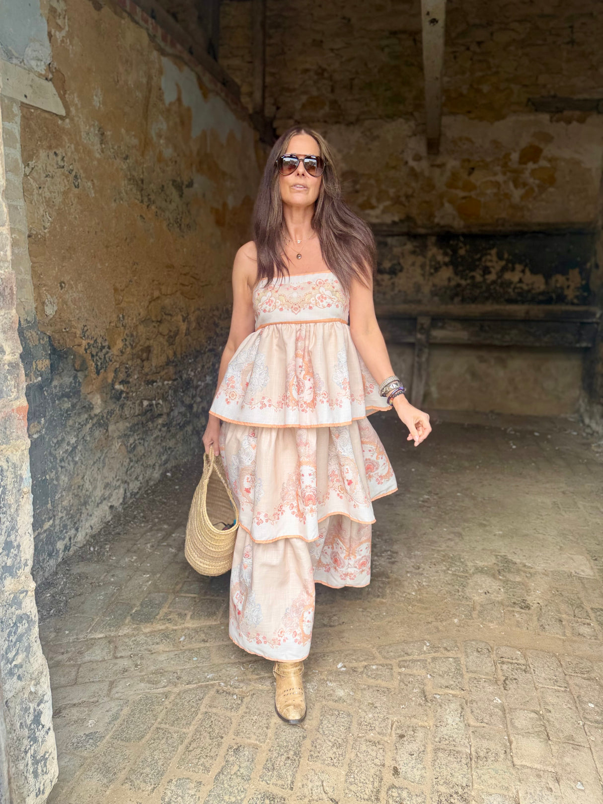 Henrietta Printed Maxi Dress - Neutral