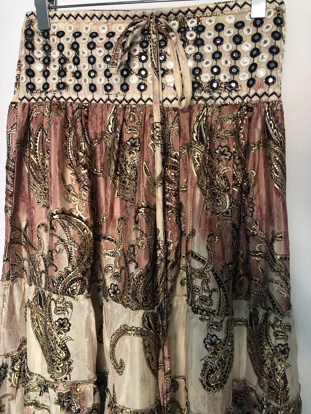 Believer Tiered Maxi Skirt Vintage Mauve