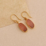 Raw Rose Quartz Earrings