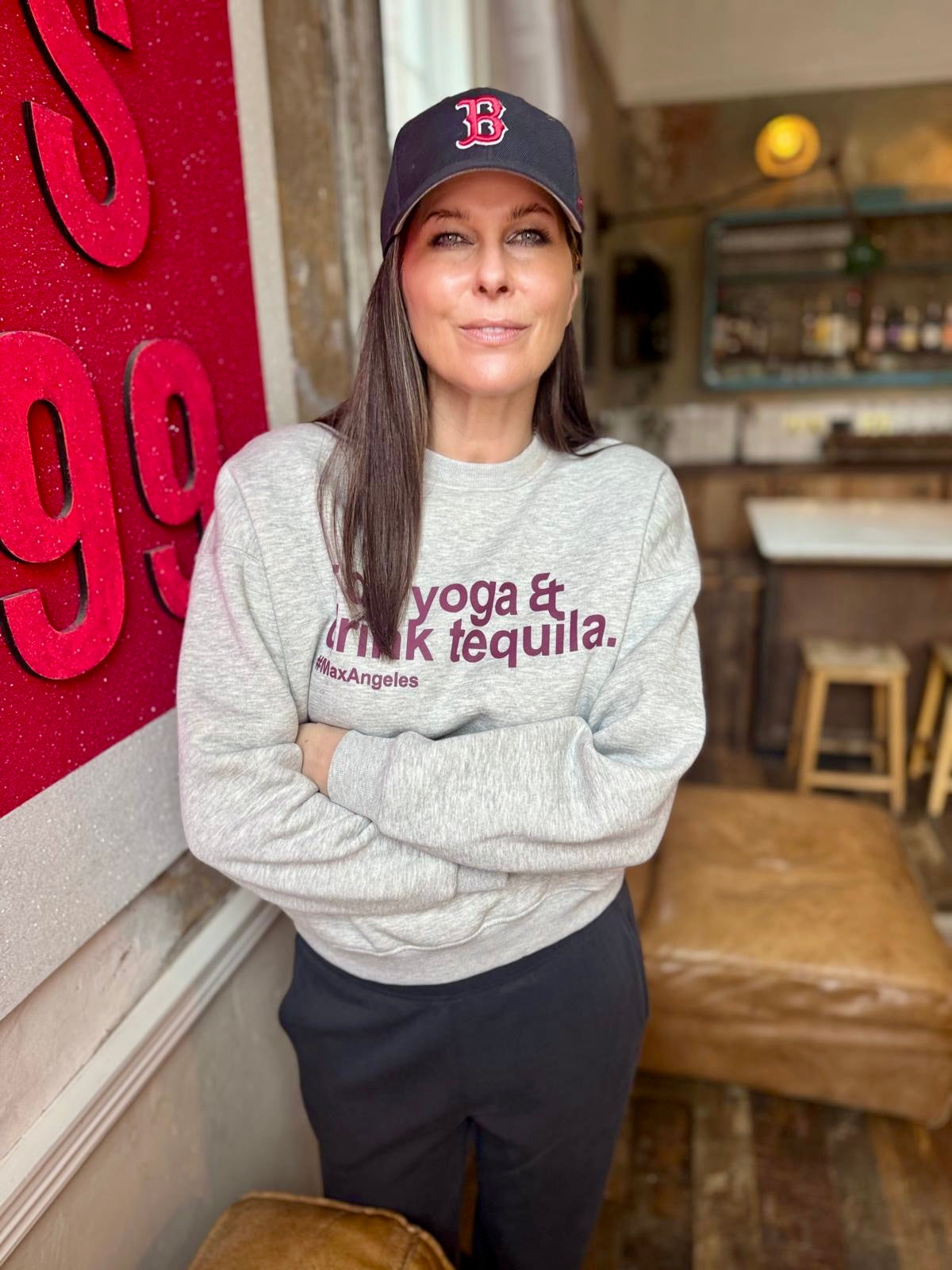 Sudadera Yoga &amp; Tequila - Gris